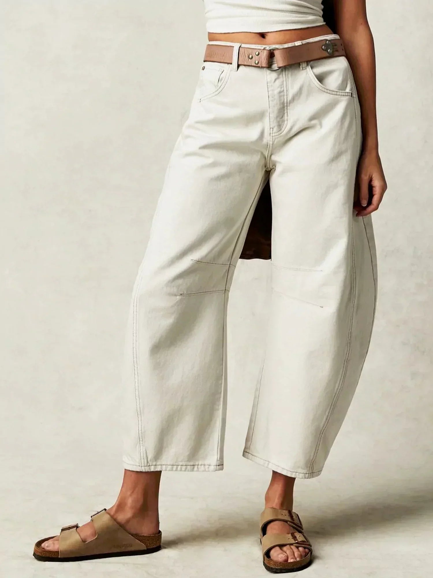 Women’s Leopard Print Wide-Leg Jeans | Baggy