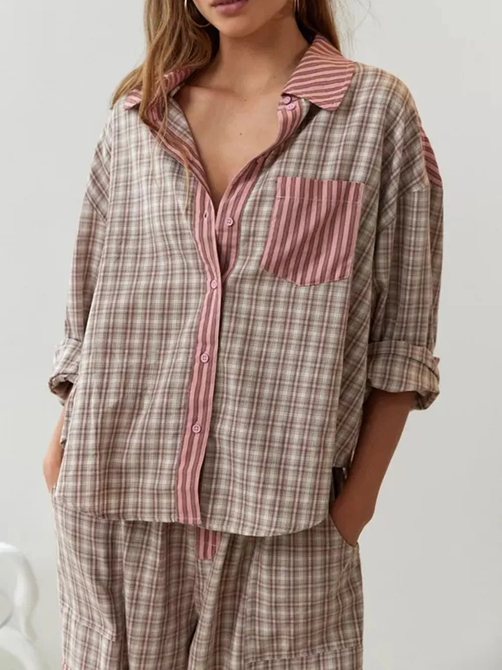 Women’s Striped Pyjama Set | Two Piece