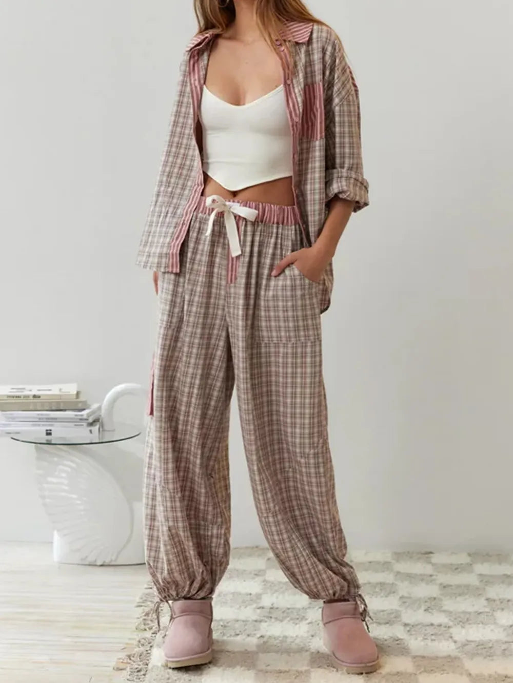 Women’s Striped Pyjama Set | Two Piece