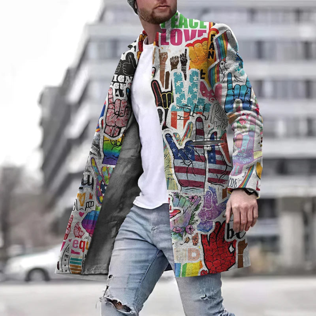 Men’s Graphic Overcoat | Over