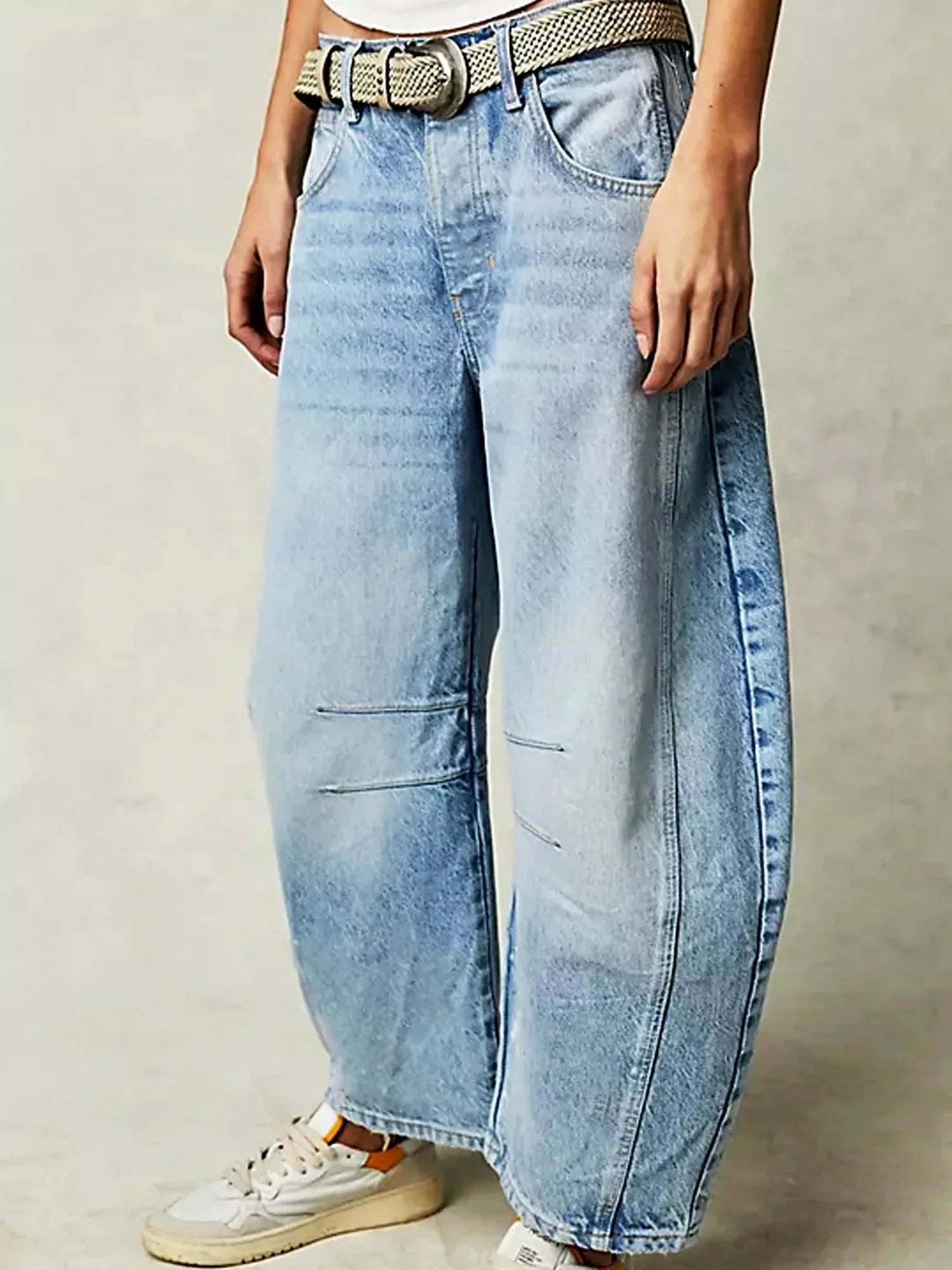 Women’s Leopard Print Wide-Leg Jeans | Baggy