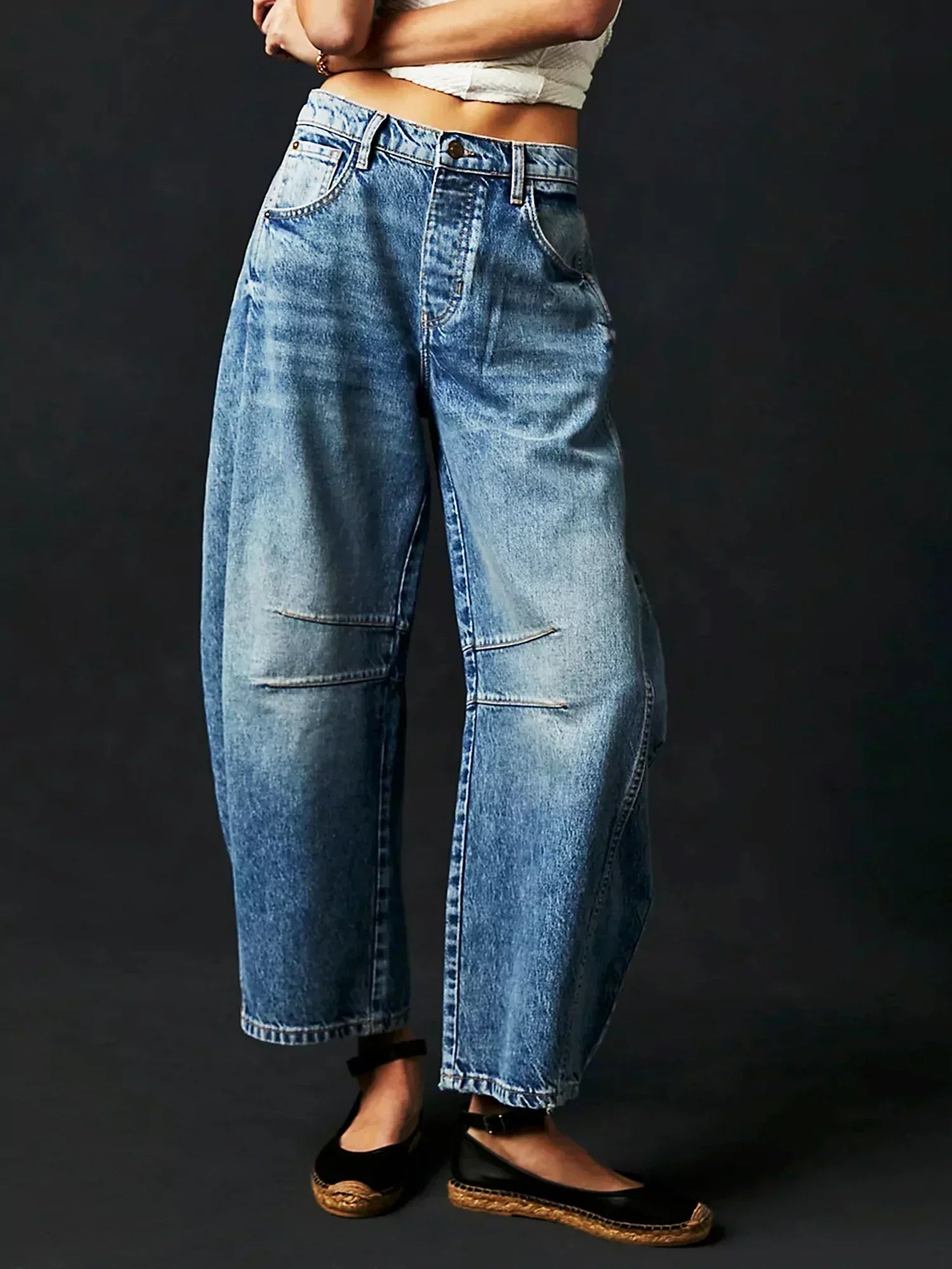 Women’s Leopard Print Wide-Leg Jeans | Baggy