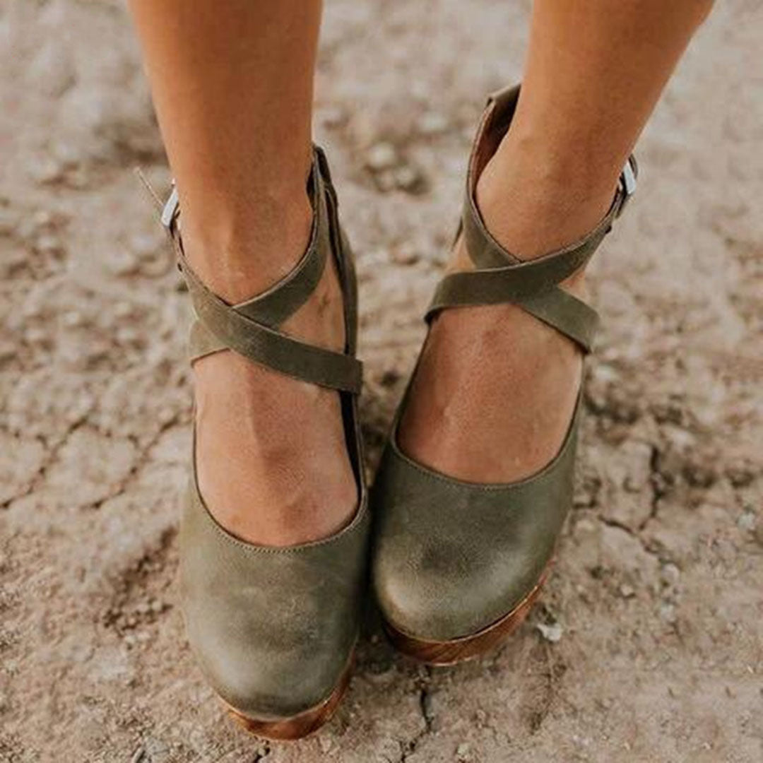 Women’s Wedge Platform Heels | Ankle Strap