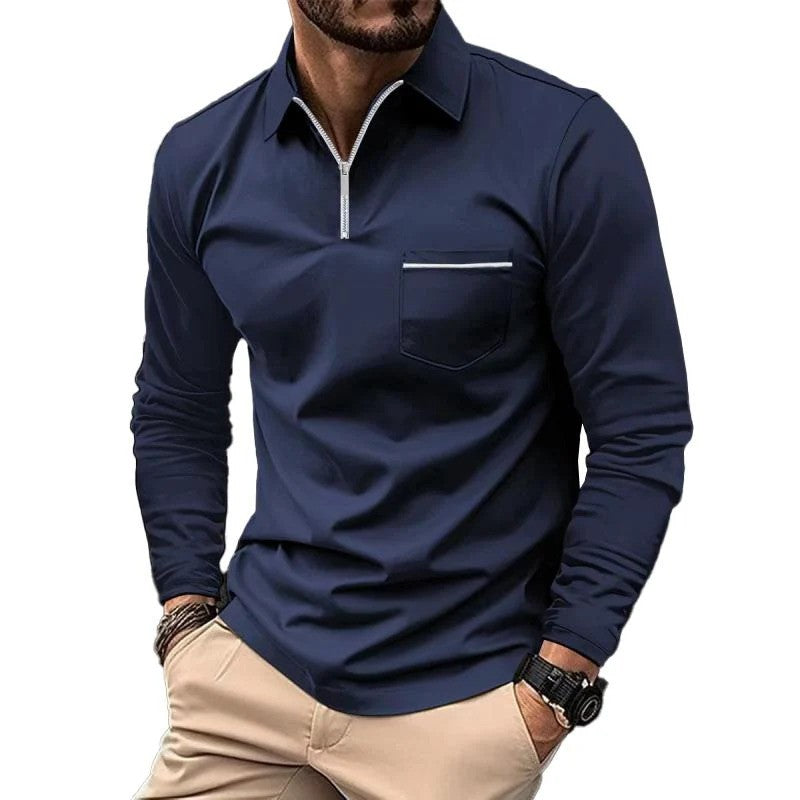Arnold - Men's Long Sleeve Polo Shirt