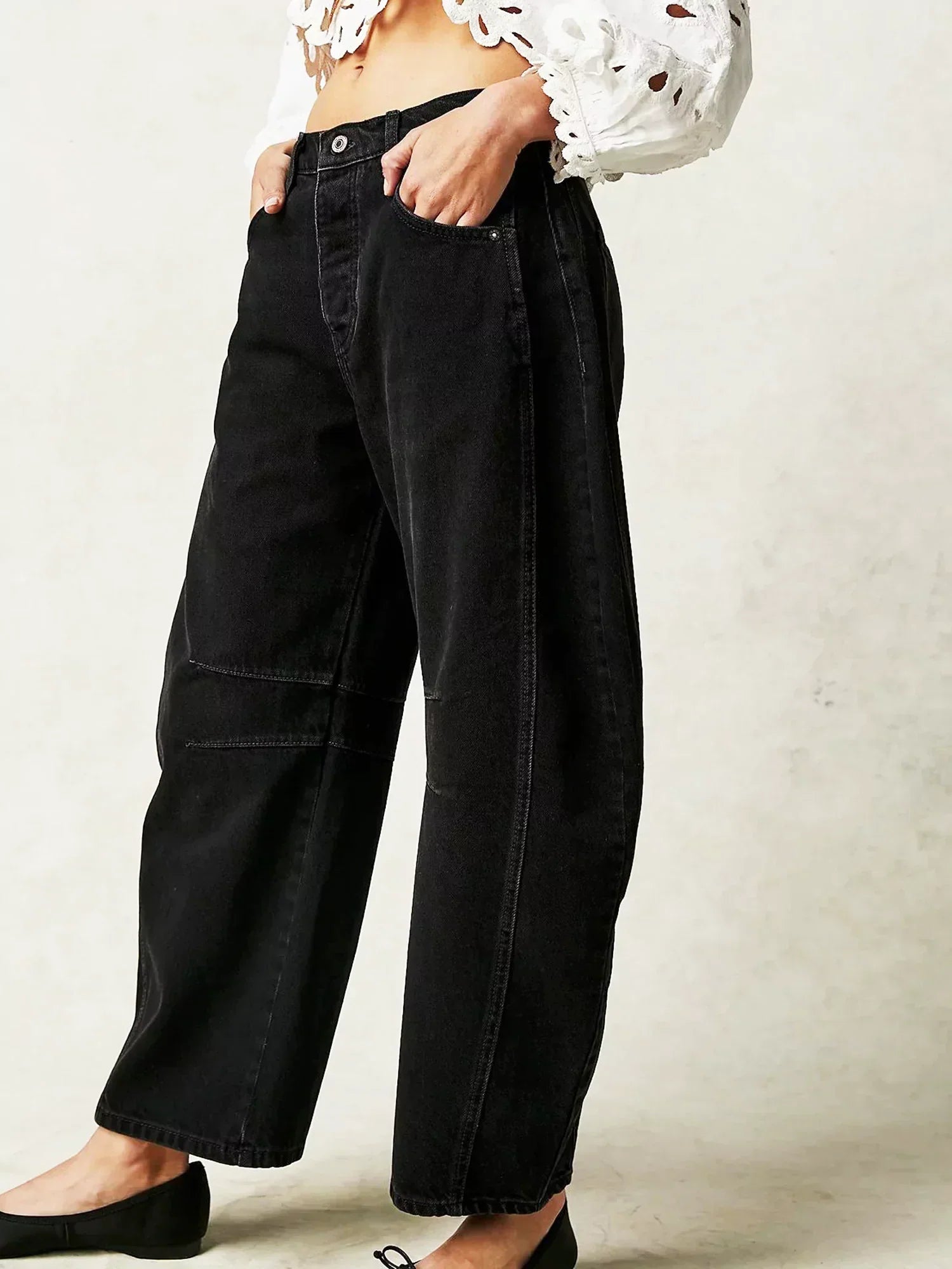 Women’s Leopard Print Wide-Leg Jeans | Baggy