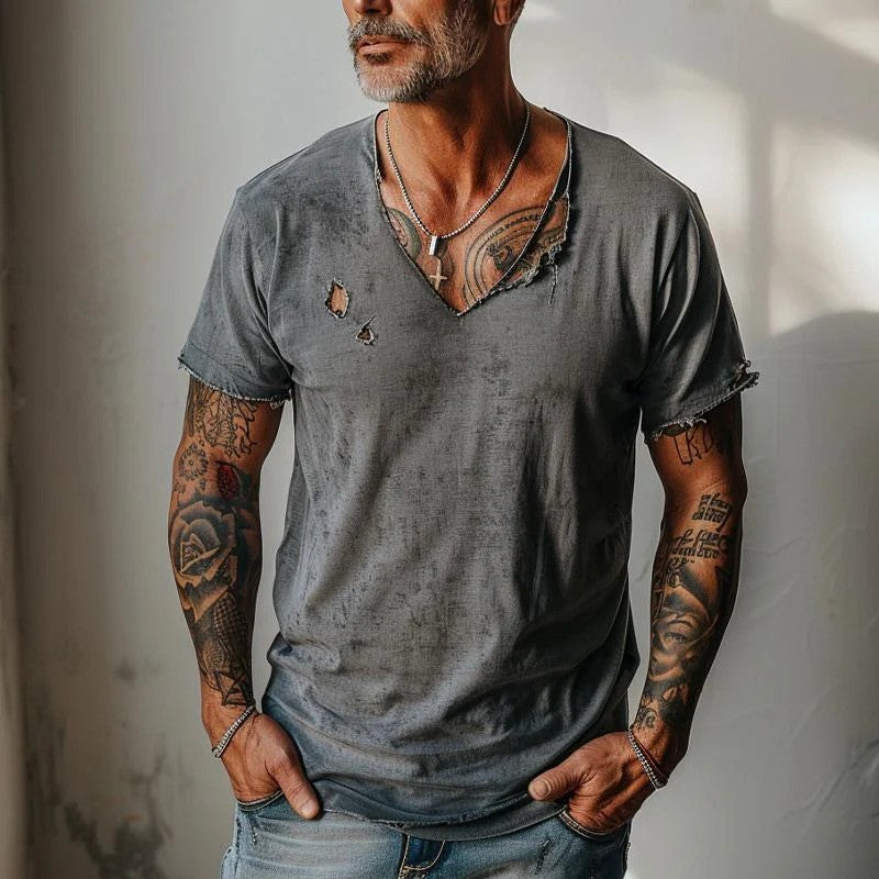 Jenson - Men's Distressed Short Sleeve T-Shirt