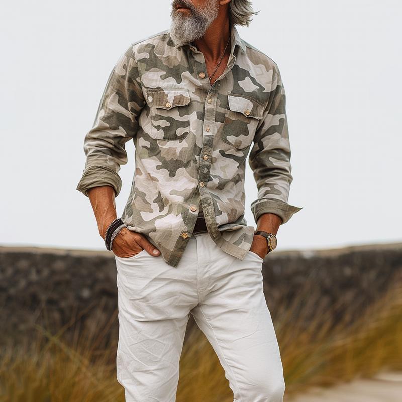 Samuel - Men's Camouflage Cargo Shirt