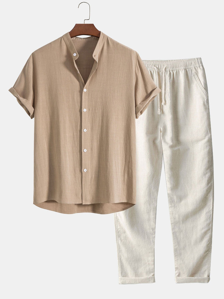 Men’s Casual Two-Piece Set | Shirt & Shorts
