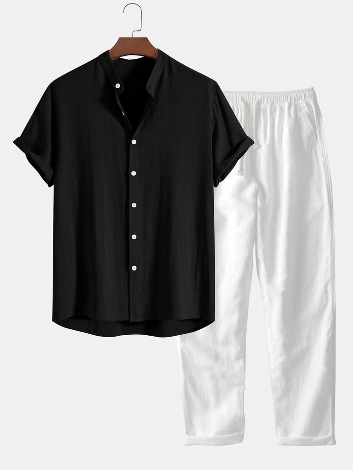 Men’s Casual Two-Piece Set | Shirt & Shorts