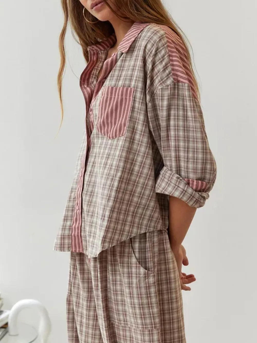 Women’s Striped Pyjama Set | Two Piece