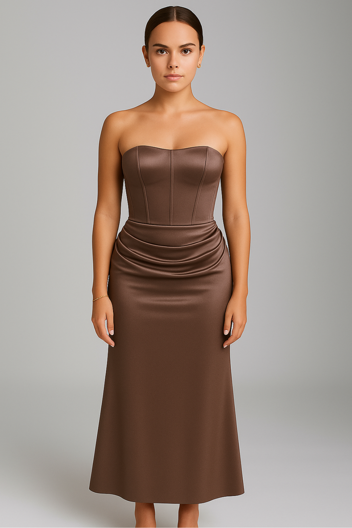 Women’s Strapless Corset Dress | Maxi