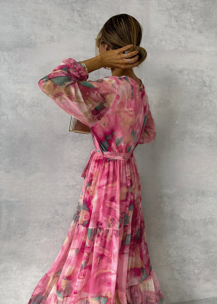 Women’s Floral Belted Dress | Maxi