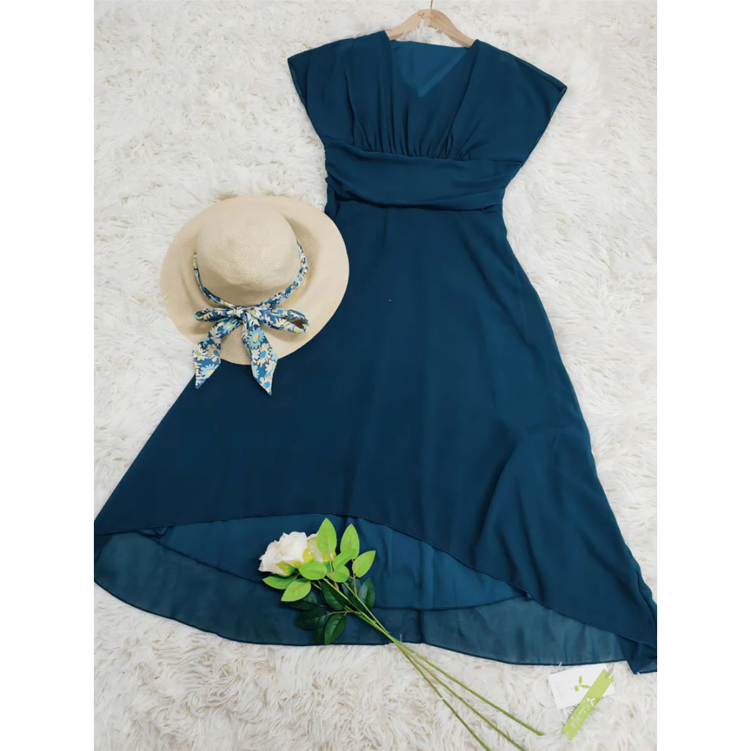 Women’s Elegant V-Neck Dress | Wedding Guest