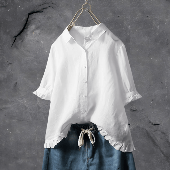 Women’s Ruffled Button Blouse | Tunic