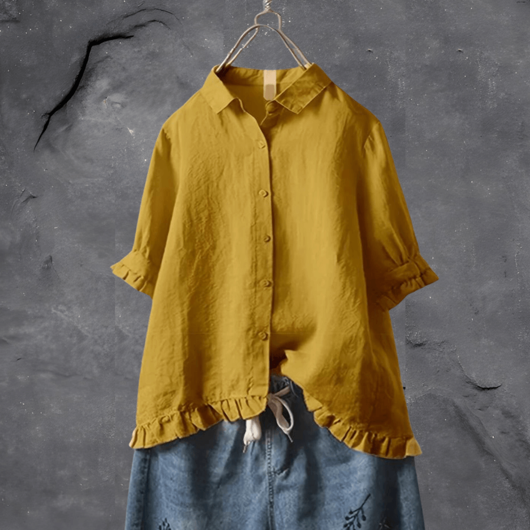 Women’s Ruffled Button Blouse | Tunic
