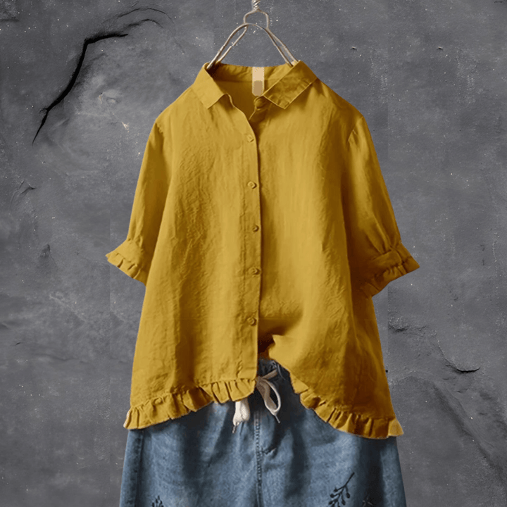 Women’s Ruffled Button Blouse | Tunic
