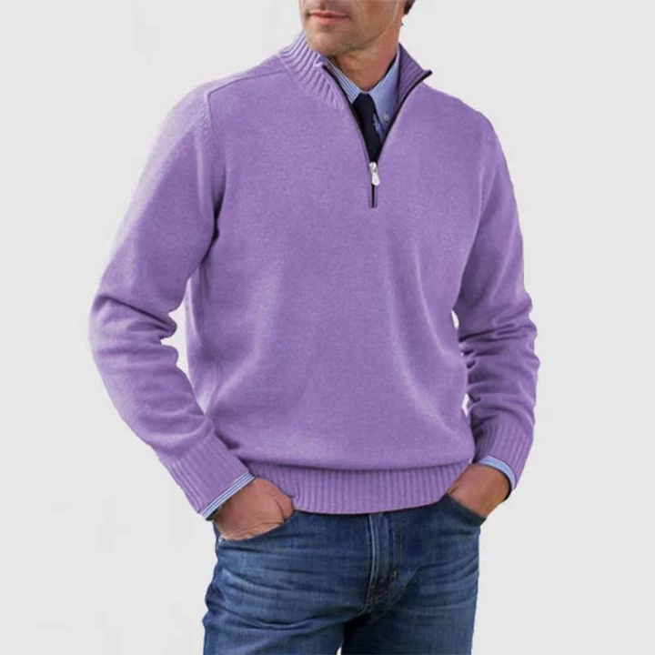 Men’s Half Zip Sweater | Knitted