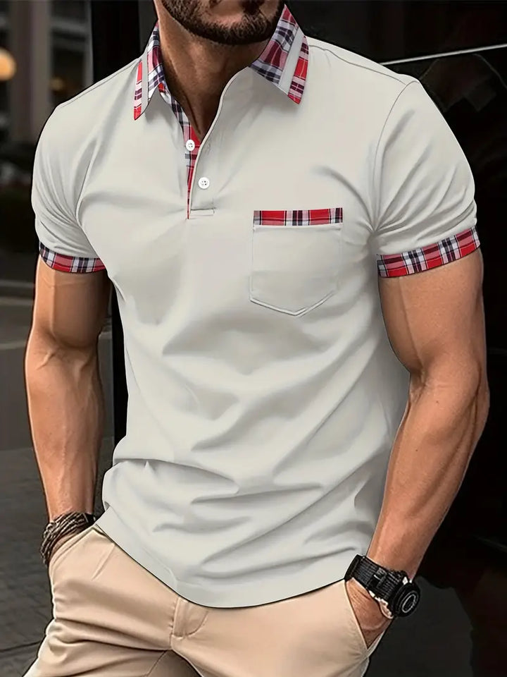 Men’s Checked Polo Shirt | Short Sleeve