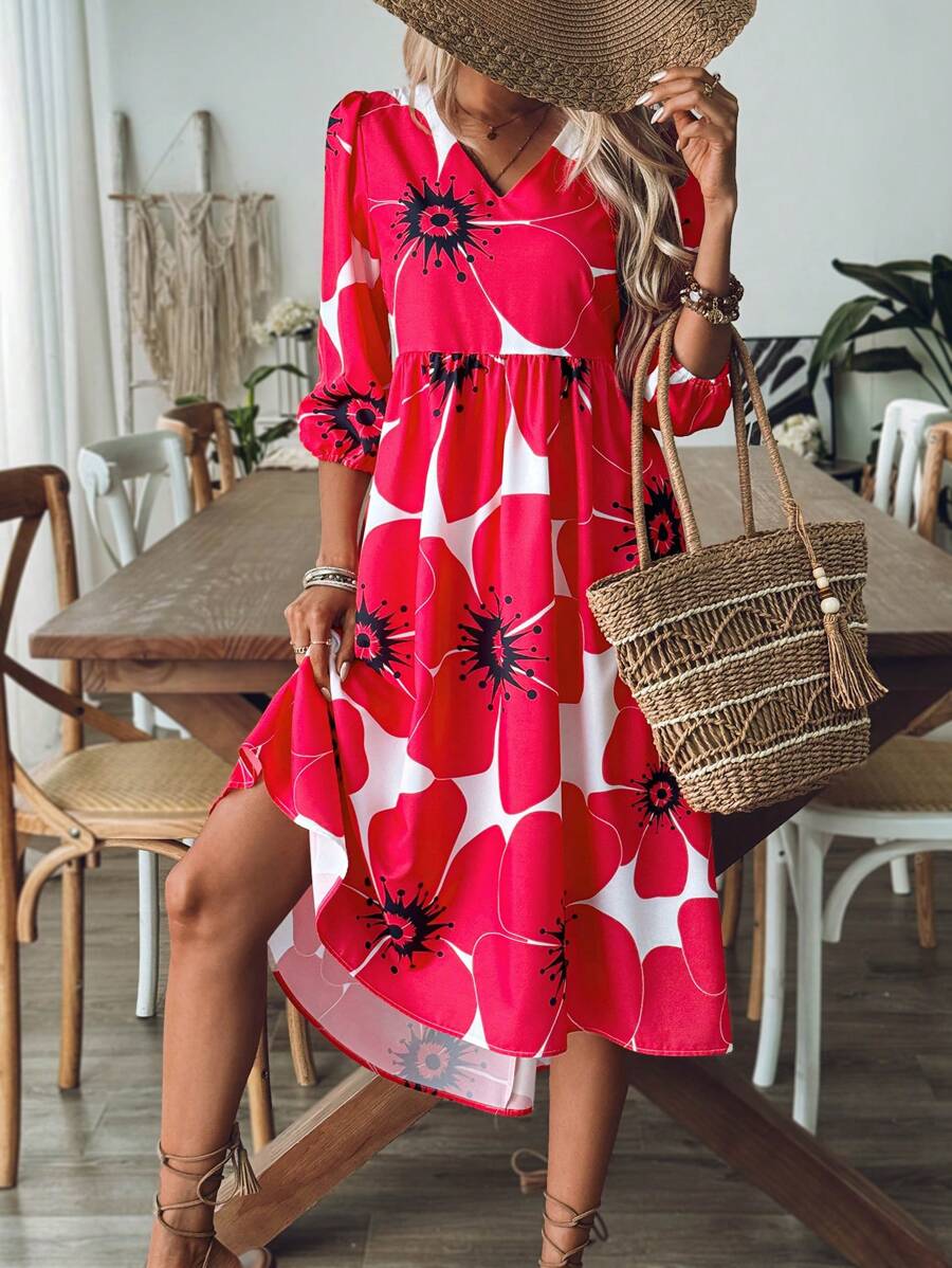 Women’s Floral Oversized Dress | Smock