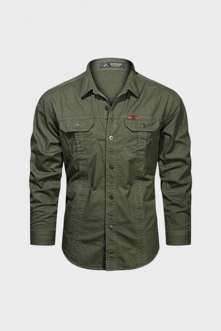 Men’s Utility Button-Up Shirt | Long Sleeve