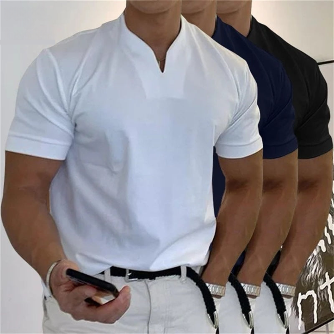 Men’s Slim Fit V-Neck T-Shirt | Short Sleeve