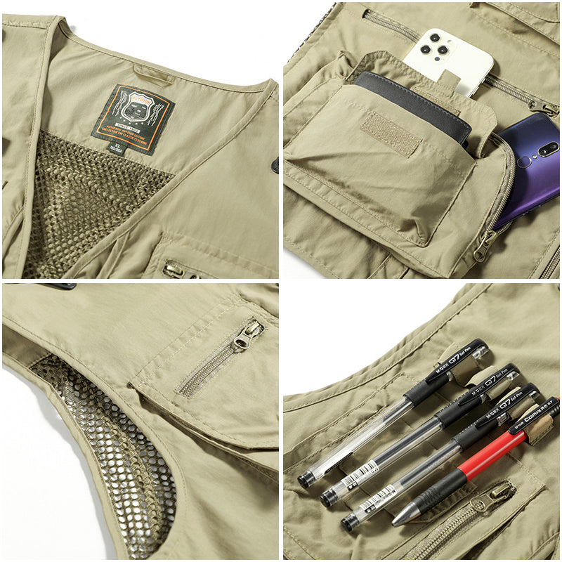 Men’s Multi-Pocket Utility Vest | Longline