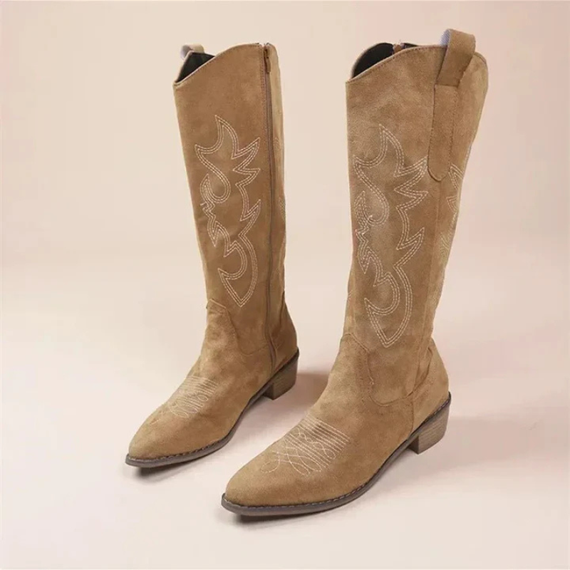 Women’s Knee High Cowgirl Boots | Embroidered