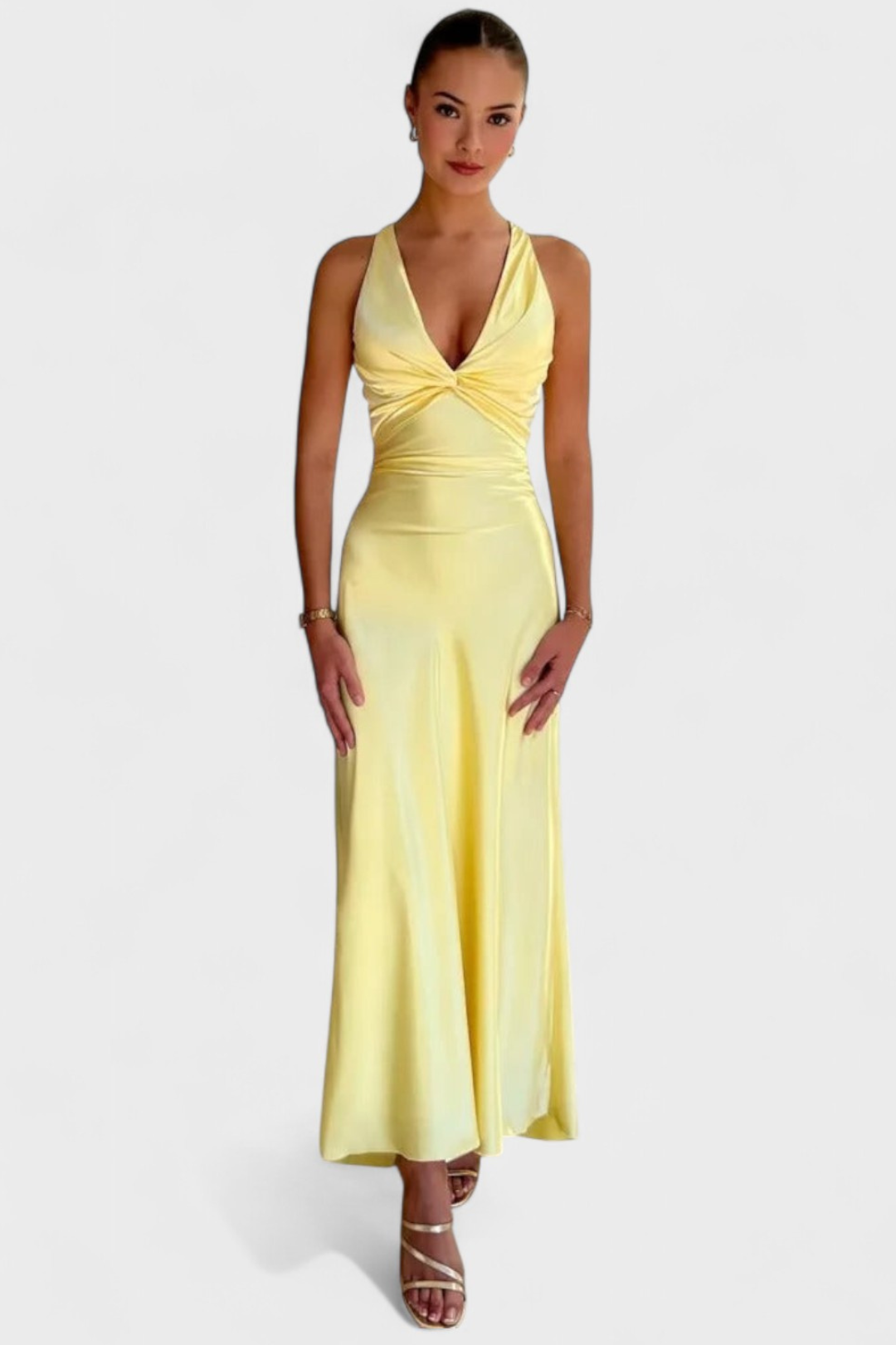 Women’s Twist-Front Halter Dress | Maxi