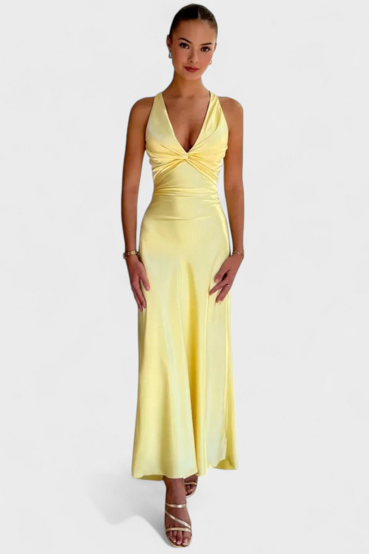 Women’s Twist-Front Halter Dress | Maxi