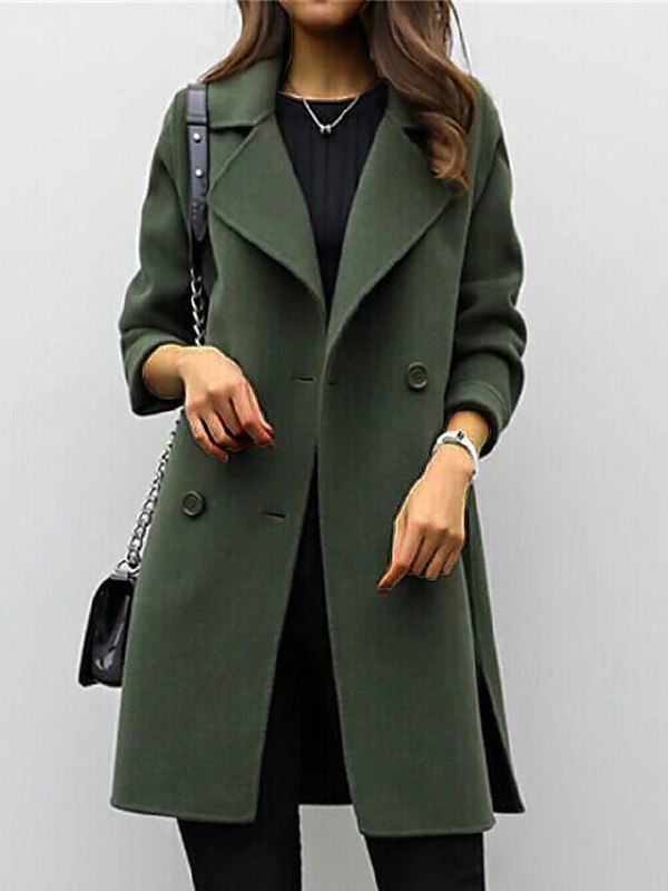 Women’s Double-Breasted Coat | Winter