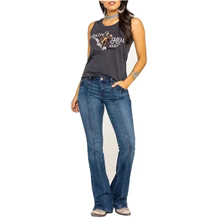 Women’s High-Waisted Bootcut Jeans | Slim Fit