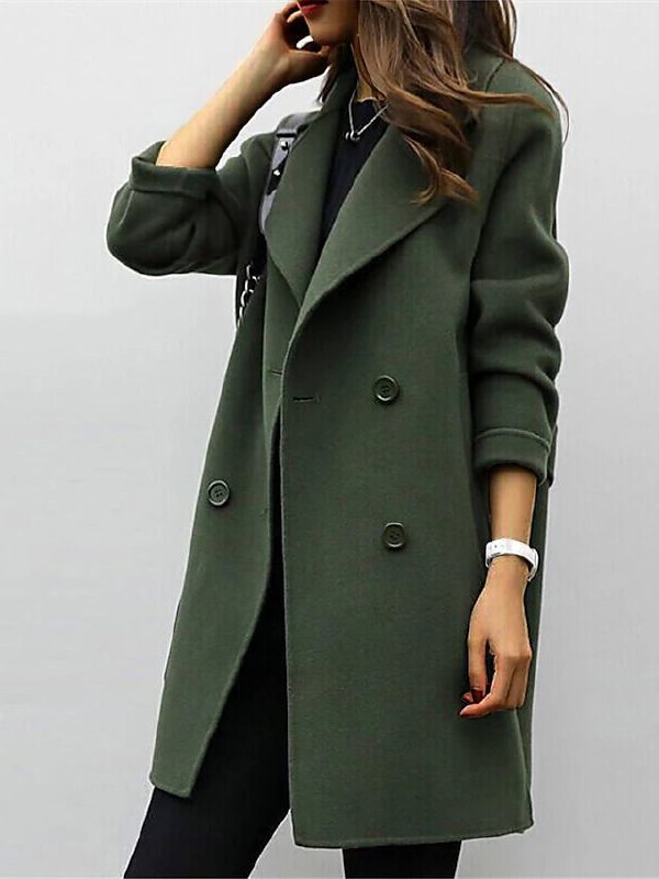 Women’s Double-Breasted Coat | Winter