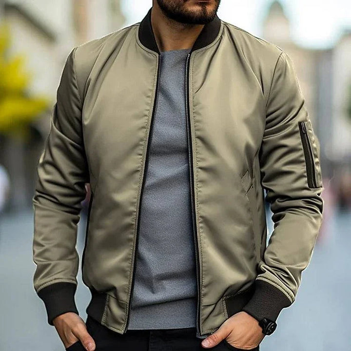 Men’s Zip-Up Bomber Jacket | Summer