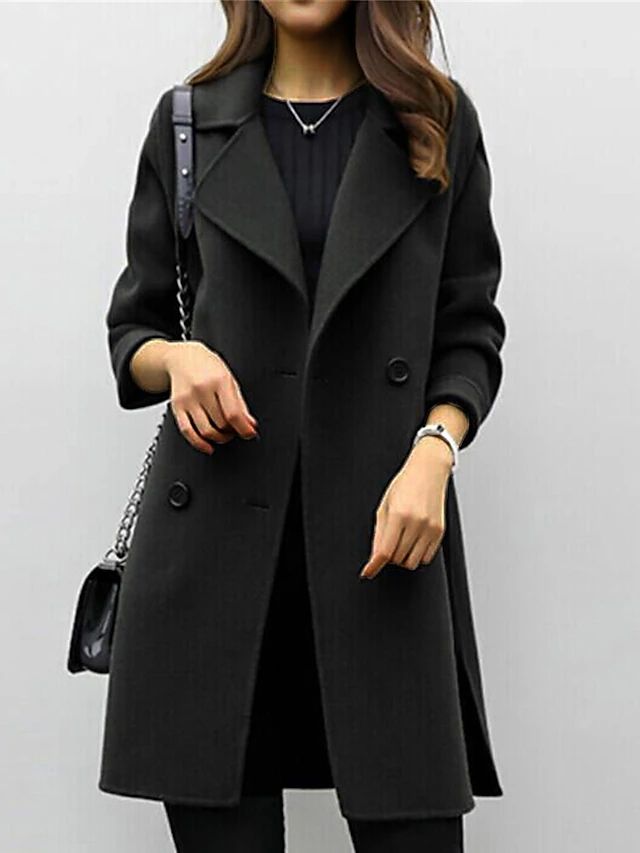 Women’s Double-Breasted Coat | Winter