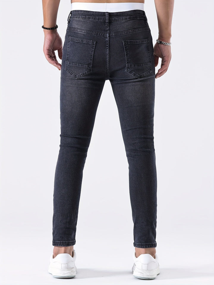 Men’s Distressed Skinny Jeans | Low Rise