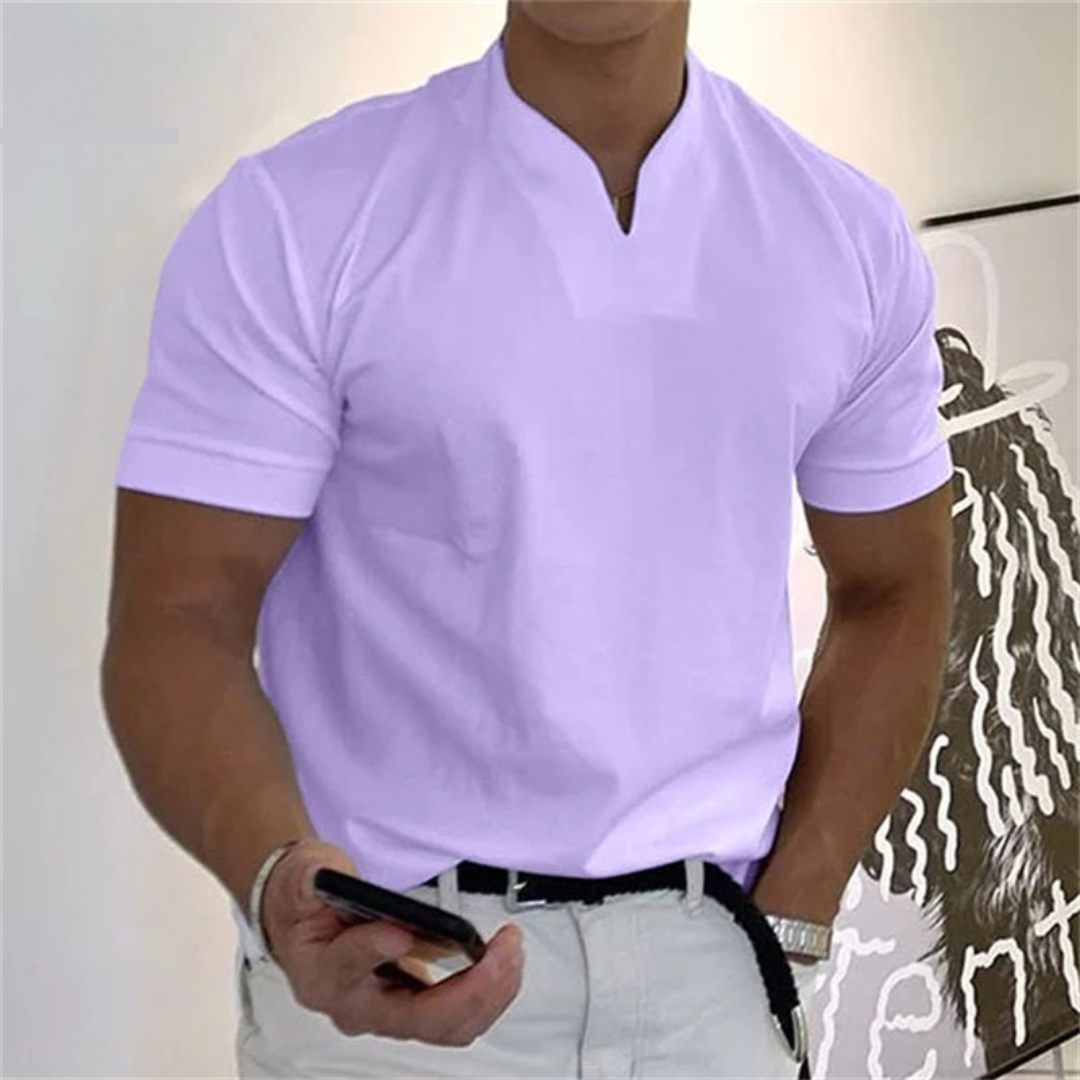 Men’s Slim Fit V-Neck T-Shirt | Short Sleeve