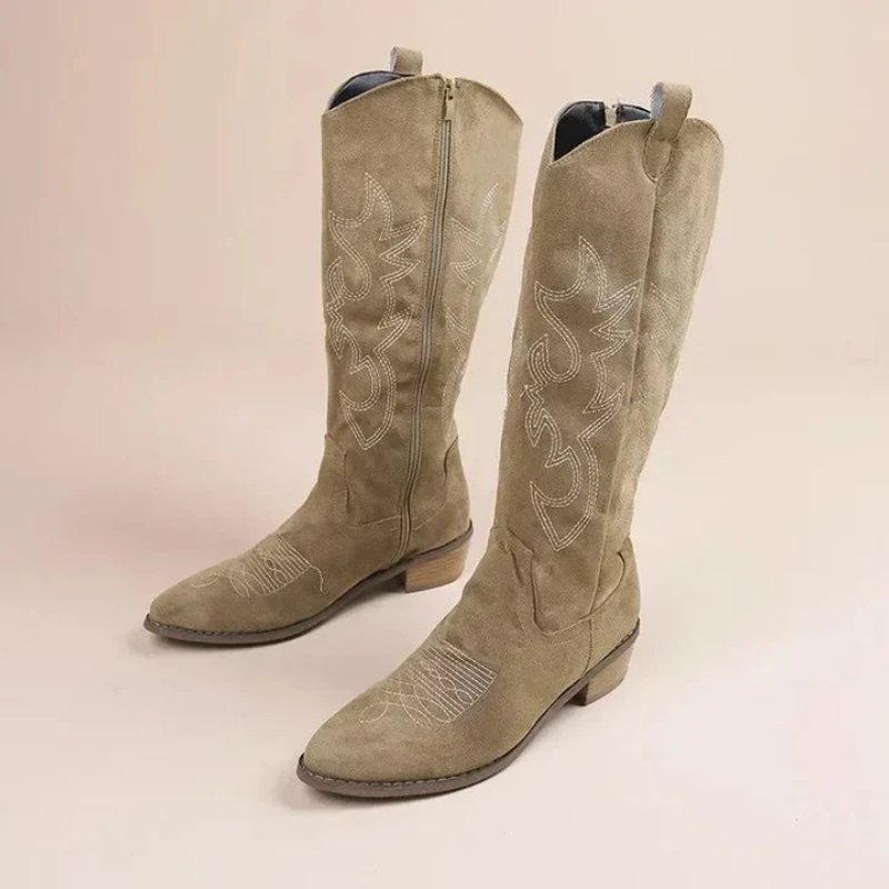 Women’s Knee High Cowgirl Boots | Embroidered