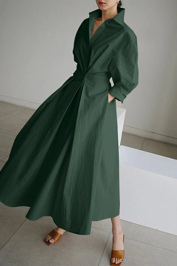 Women’s Elegant Shirt Dress | Midi