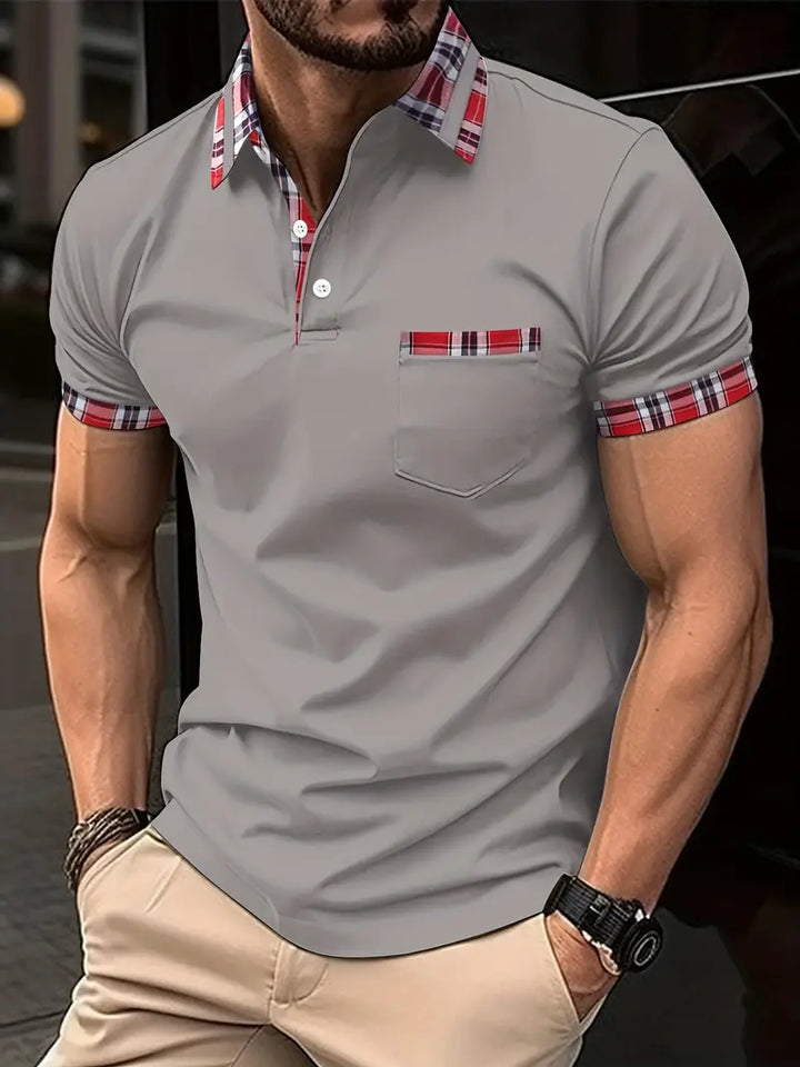 Men’s Checked Polo Shirt | Short Sleeve