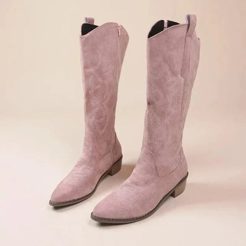 Women’s Knee High Cowgirl Boots | Embroidered
