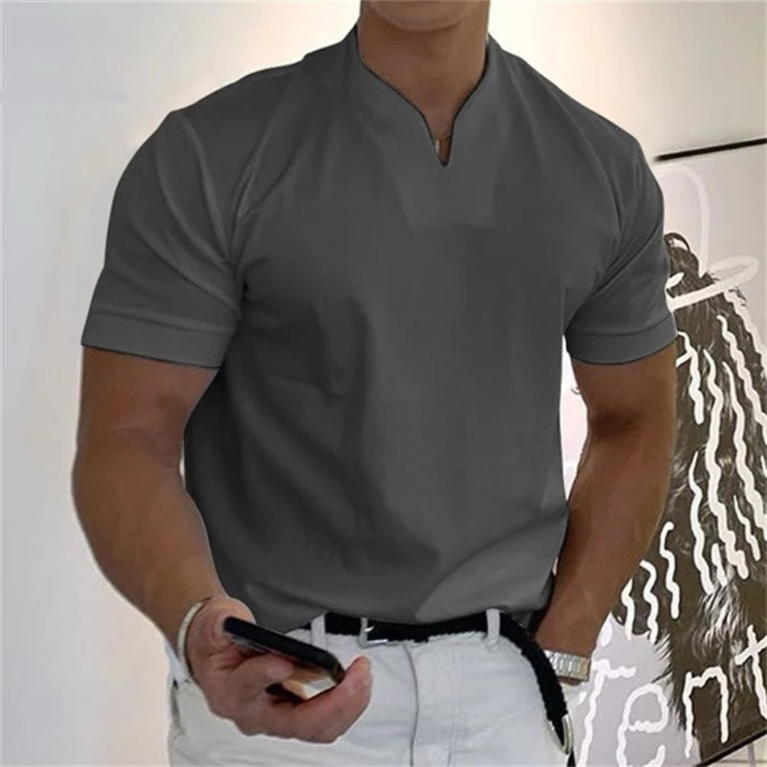 Men’s Slim Fit V-Neck T-Shirt | Short Sleeve