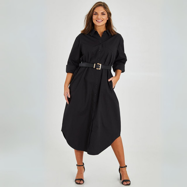 Women’s Button Down Shirt Dress | Midi