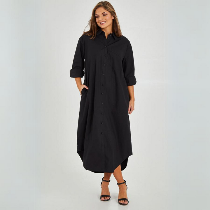 Women’s Button Down Shirt Dress | Midi