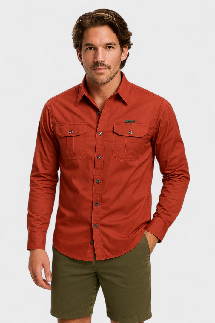 Men’s Utility Button-Up Shirt | Long Sleeve