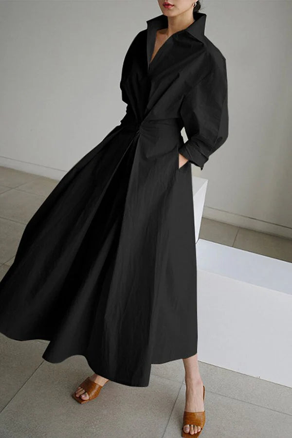 Women’s Elegant Shirt Dress | Midi