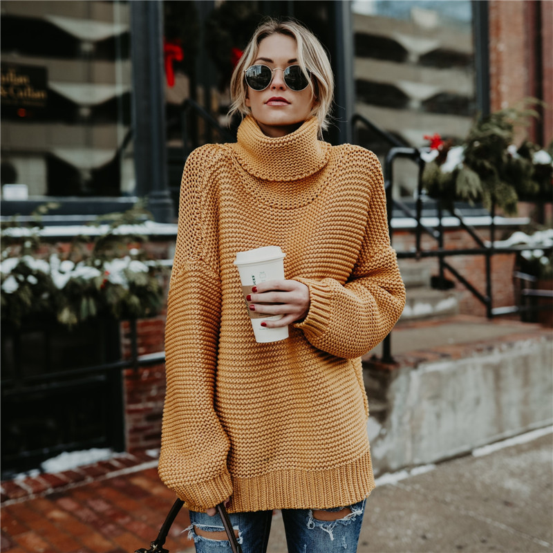 Women’s Oversized Knit Jumper | Turtleneck