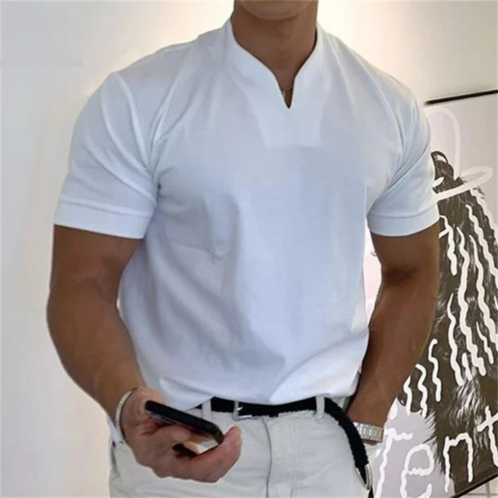 Men’s Slim Fit V-Neck T-Shirt | Short Sleeve