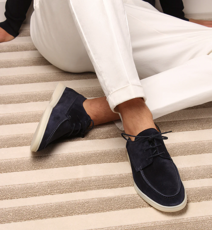 Kenneth - Men's Suede Lace-Up Loafers