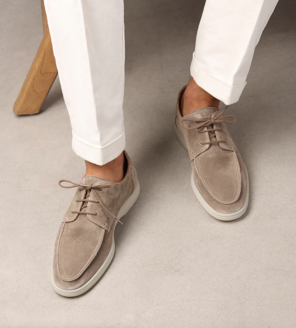 Kenneth - Men's Suede Lace-Up Loafers