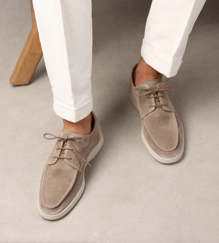 Kenneth - Men's Suede Lace-Up Loafers